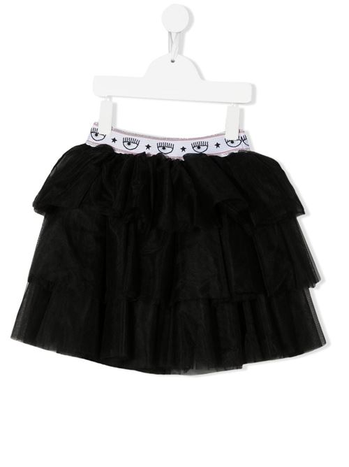 Gonna bambina in tulle con coulisse logata Chiara Ferragni Kids | 510702T99450050